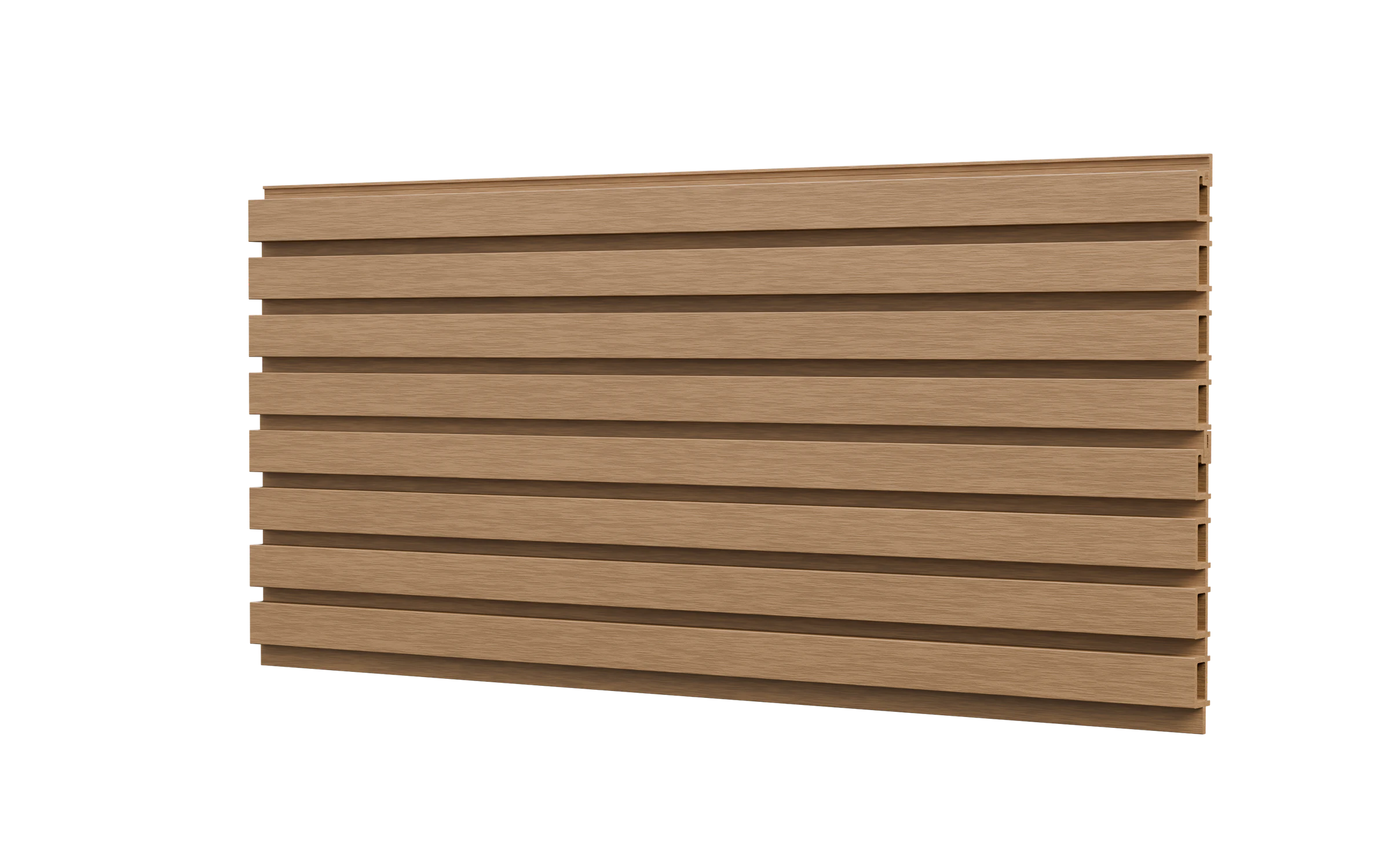 Teak on Classic Fluted Cladding 219 × 26, studio render